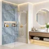 Duschwand Rea Flexi Transparent 100 Gold Produktbild-Vorschau 5