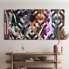 Bunte Streifen – Leinwandbild Wandbild – 140x70 cm – Produktbild-Vorschau 2