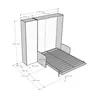 Kentaro Walnuss Sofa 140 Bett mit Links-Rechts-Säule Produktbild-Vorschau 3