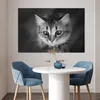 MuchoWow® Poster Tierprofil riechende Katze in schwarz und Produktbild-Vorschau 5