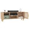vidaXL TV-Schrank Braun 105x30x40 cm Massivholz Kiefer Produktbild-Vorschau 3
