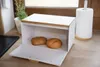 nabbi Brotkasten aus Metall mit Bambusdeckel Rubio - weiß / Produktbild-Vorschau 4