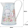 Déco Pot en métal Vase à fleurs en métal avec poignée et Voir les images du produit 3