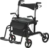 SucceBuy Rollator 2 en 1 et fauteuil de transport pour Voir les images du produit 1