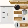 A marketing image showcasing a white storage cabinet with several feature callouts. Anteprima dell’immagine prodotto