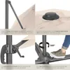 Parasol DARIA 300 cm avec pied déporté et housse de Voir les images du produit 4