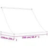 Zaťahovacia markíza antracitová 250x150 cm látka a oceľ Náhľad obrázku produktu 9