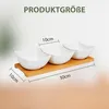 Dipschalen Set 4er mit Bambus Tablett Keramik Schalen Tapas Produktbild-Vorschau 3