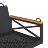 vidaXL Závesné kreslo čierne 63x62x40 cm Poly ratan Náhľad obrázku produktu 7