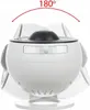 A white LED star projector shown from the front, with an arc indicating 180-degree rotation. Anteprima dell’immagine prodotto