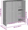 vidaXL Skriňa s policou Sivá 100 x 36 x 102 cm Ratan Náhľad obrázku produktu 7