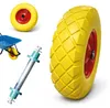 Bituxx PolyurethanSchubkarren Rad 4.80/4 4.00-8 Gelb Produktbild-Vorschau 1