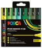 Sada 8 ks fixů UNI POSCA PC-5M, zelená barva Náhled obrázku produktu 1