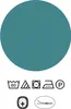 Care symbols for textiles and a cotton certification logo. Produktbild-Vorschau