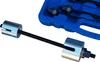 A set of silent block pullers and extractors is displayed on a white background, with a blue plastic case in the background. Náhled obrázku produktu