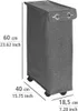 A diagram showing the dimensions of a laundry hamper. Náhled obrázku produktu
