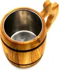 MyBer® Bierkrug aus Massivholz Eiche Krug Holzkrug ca. 0,5L Produktbild-Vorschau 3