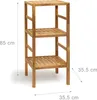 Relaxdays Badregal Holz, 3-5 Ablagen, Standregal aus Produktbild-Vorschau 4
