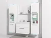 Badmöbel Set 5-Tlg Weiss matt TOPLINE inkl.Waschtisch Produktbild-Vorschau 2