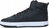 A side view of a black Puma high-top sneaker with a white sole, isolated on a white background. Podgląd zdjęcia produktu
