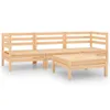 The Living Store 4-tlg. Garten-Lounge-Set Massivholz Kiefer Produktbild-Vorschau 2