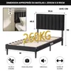 Lit rembourré 90 x 200 cm, sommier avec tête de lit Voir les images du produit 3