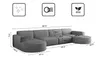 Kaiser Möbel Ecksofa Designer MODENA U XL stoff Dicker cord Produktbild-Vorschau 3