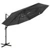 vidaXL Parasol z aluminiowym słupkiem 4-warstwowy antracyt Podgląd zdjęcia produktu 7