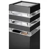 A black outdoor bollard light with clear acrylic sections. Náhľad obrázku produktu