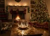 formano Deko-Kugel Frosty Braun 30cm mit LED Licht Timer Produktbild-Vorschau 1