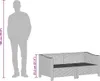 vidaXL 3-tlg. Garten-Lounge-Set mit Kissen Grau Poly Rattan Produktbild-Vorschau 7