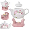 KADAX Teekanne 1L mit Stövchen Set, Kaffeekanne aus Produktbild-Vorschau 1
