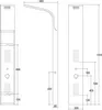 Colonne de douche hydromassante SUE en aluminium 140x20x6,5 Voir les images du produit 3