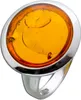 Bernsteinring Silber 925 cognac brauner Edelstein 20 Produktbild-Vorschau 1