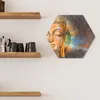 DEQORI Magnettafel Glas 40x35 cm 6-eckig 'Meditierender Produktbild-Vorschau 3