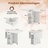 Diagrams showing the dimensions of a folding table. Náhľad obrázku produktu