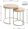 HAKU Beistelltisch Couchtisch 2er Set Eiche hell, Produktbild-Vorschau 2