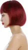 WIG ME UP Perücke kurz klassischer Bob gerader Pony Rot Produktbild-Vorschau 2