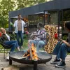 Étagère en métal noir Ikodm pour bois de chauffage, Voir les images du produit 8