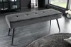 Design Sitzbank BOUTIQUE 100cm dunkelgrau Samt schwarze Produktbild-Vorschau 4