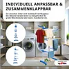 A laundry room scene with washing machines and a drying rack. Produktbild-Vorschau