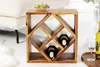 Massivholz Weinregal CUBUS 40cm braun Sheesham stone finish Produktbild-Vorschau 3