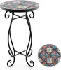 GOPLUS Mosaik Beistelltisch, Ø30cm runder Gartentisch mit Produktbild-Vorschau 1