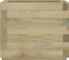 A close-up, front-facing view of a wooden planter box. Náhľad obrázku produktu
