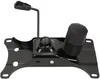 A black office chair tilt mechanism with a lever and a height adjustment knob. Produktbild-Vorschau