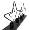 Metall Kerzenständer mit Sternen schwarz - 39 x 16 cm - Produktbild-Vorschau 3