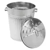 Zink Abfalleimer mit Deckel - 55 Liter - Metall Garten Produktbild-Vorschau 7