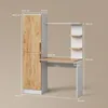 Bureau Livinity Rina Chêne blanc/force de l'or 122.9x168cm, Voir les images du produit 3