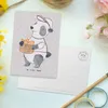 Mr. & Mrs. Panda Postkarte Bäcker Herz - Grau Pastell - Produktbild-Vorschau 3