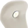 A close-up view of a beige upholstered bed frame with an integrated LED light. Produktbild-Vorschau